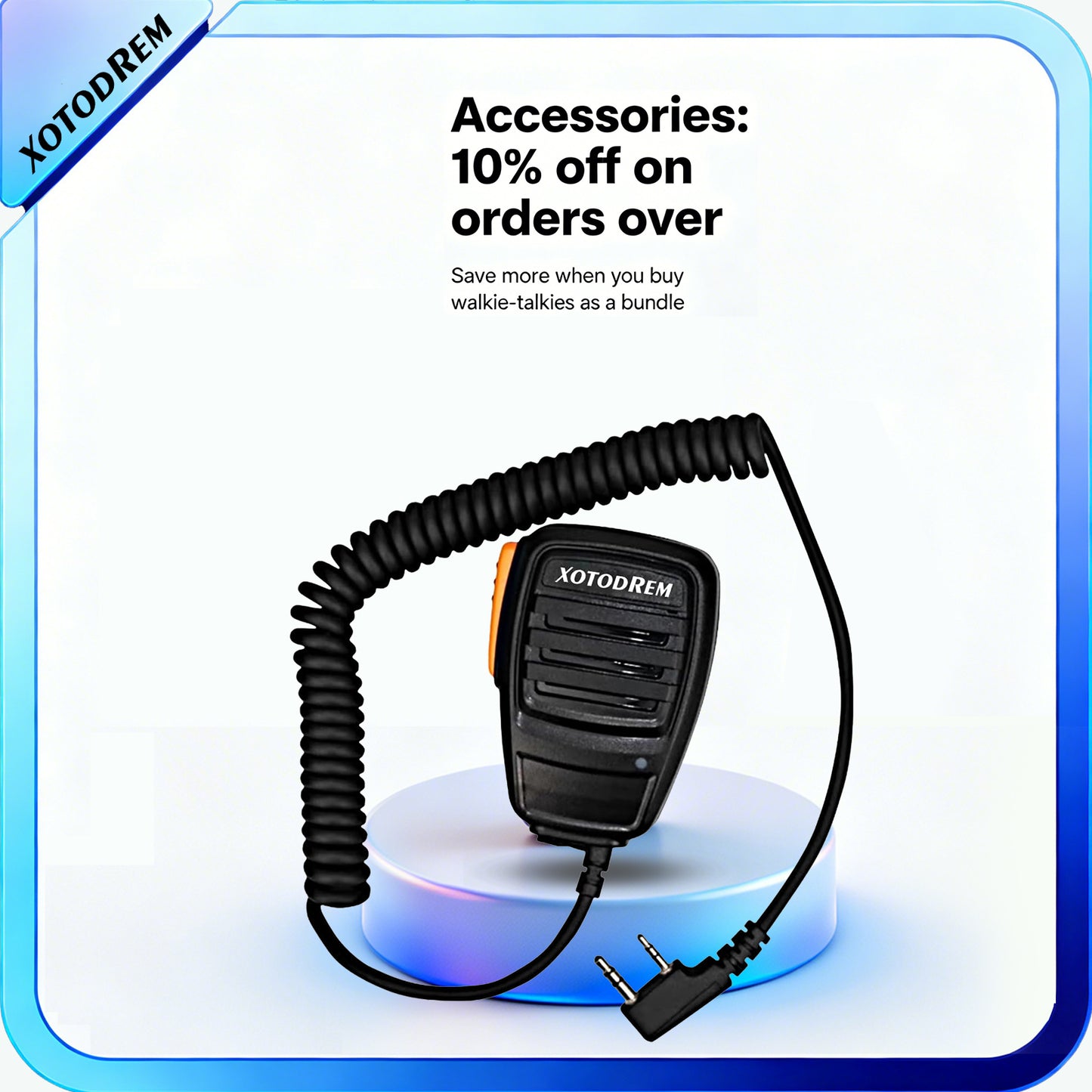 1-Pack Handheld Handheld Microphone for XOTODREM G5 Radio, Shoulder Mounted Speaker Microphone