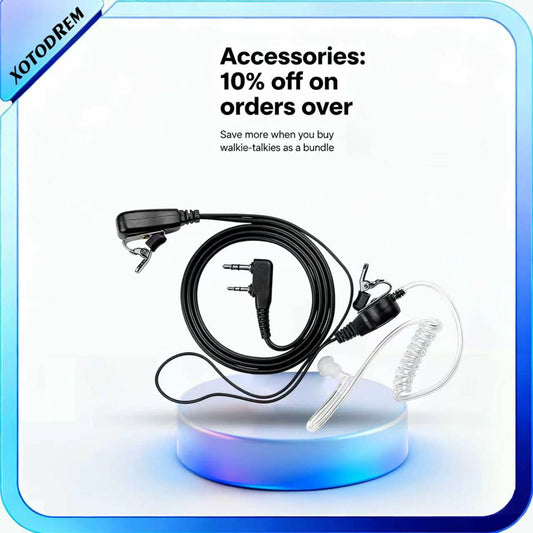 Noise Cancelling walkie Talkie Earphones with Microphone, PTTs, Suitable G5 Radio, Two-Way walkie Talkie Earphones (1-piece Set)