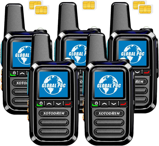XOTODREM 4G LTE PoC Walkie Talkies – Nationwide PTT Radios (2 Pack)