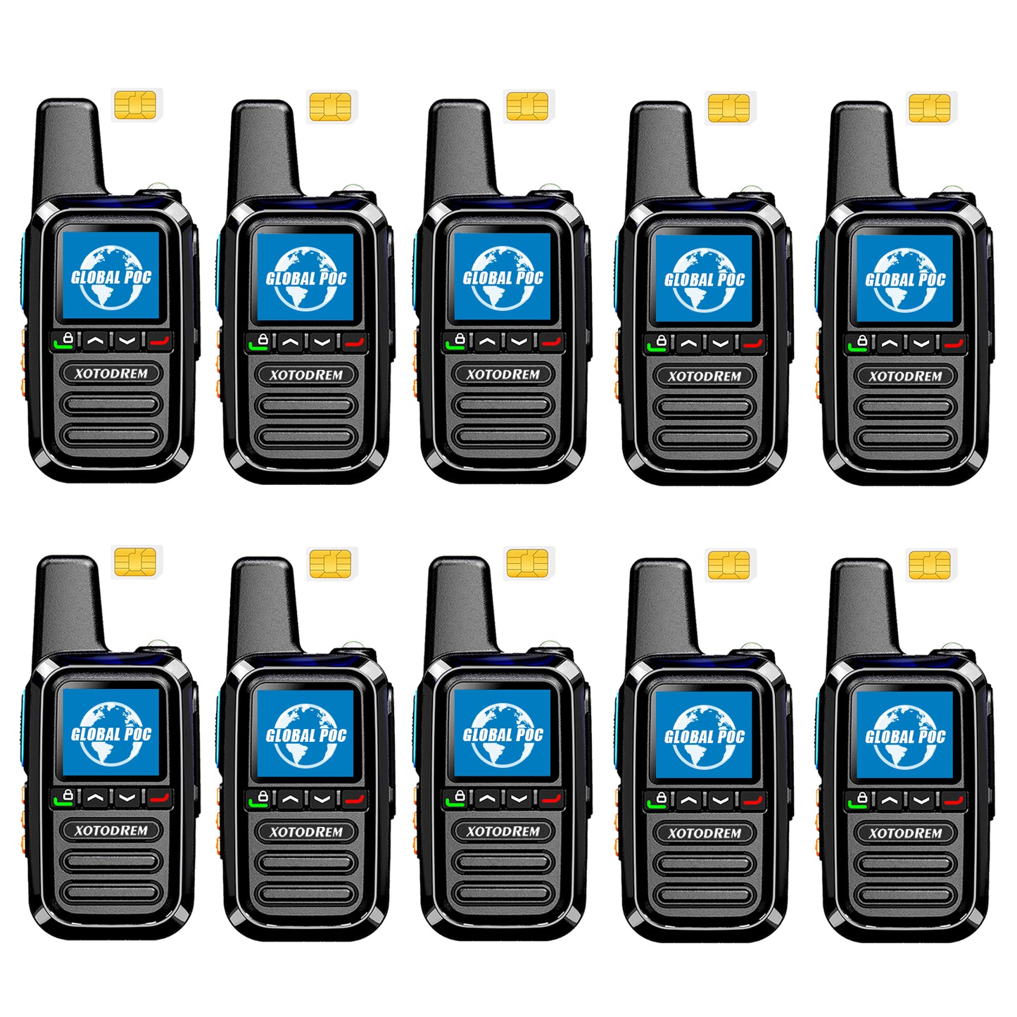 XOTODREM 4G LTE PoC Walkie Talkies – Nationwide PTT Radios (2 Pack)