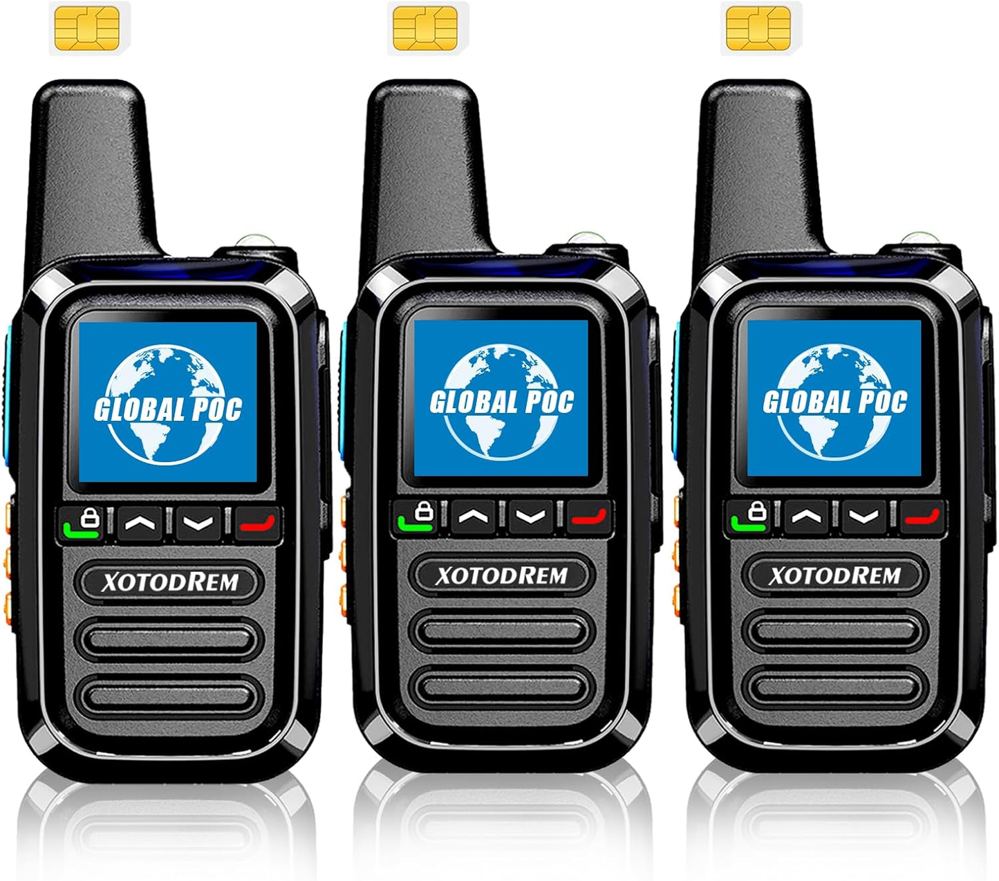 XOTODREM 4G LTE PoC Walkie Talkies – Nationwide PTT Radios (2 Pack)