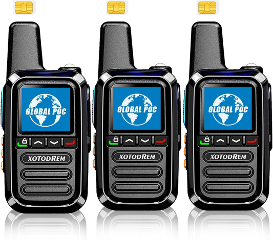 XOTODREM 4G LTE PoC Walkie Talkies – Nationwide PTT Radios (2 Pack)
