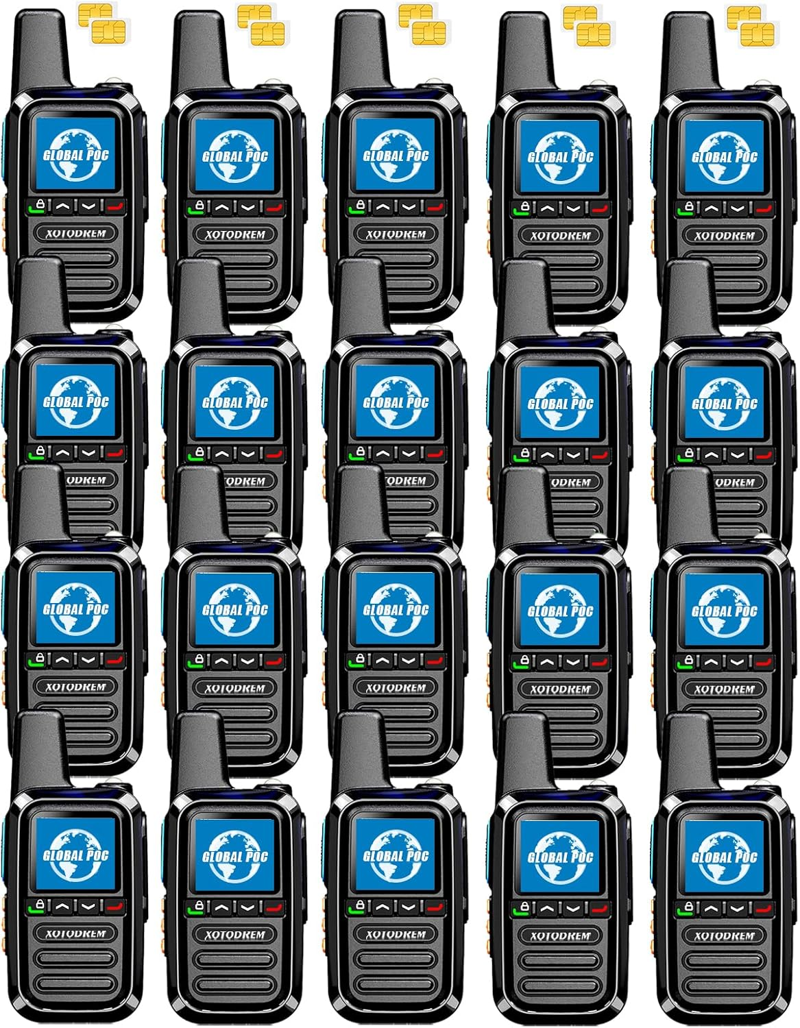 XOTODREM 4G LTE PoC Walkie Talkies – Nationwide PTT Radios (2 Pack)