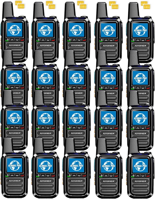 XOTODREM 4G LTE PoC Walkie Talkies – Nationwide PTT Radios (2 Pack)